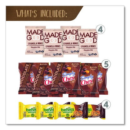 Chocolate for Breakfast Snack Box, Chocolate, 23 Assorted Snacks/Box