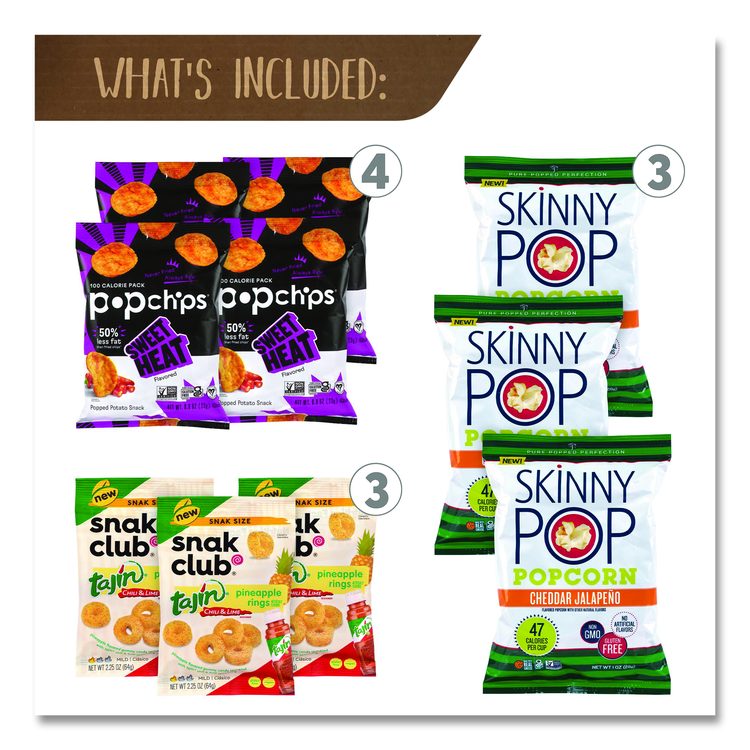Sweet and Spicy Snack Box, 22 Assorted Snacks/Box