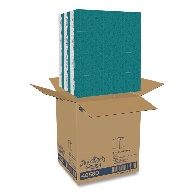Angel Soft ps Premium Facial Tissue, Cube Box, 2-Ply, White, 96 Sheets/Box