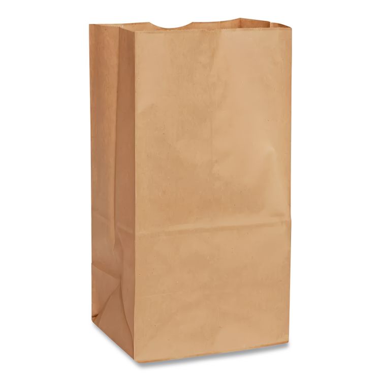 Grocery Paper Bags, 10# Size, Extra-Heavy-Duty, 60# Basis Weight, 7" x 4.38" x 13.75", Kraft, 500/Bundle