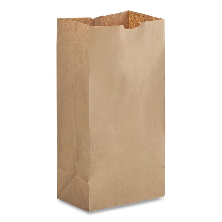 Grocery Paper Bags, 12# Size, 50# Basis Weight, 7" x 4.38" x 13.75", Kraft, 500/Bundle