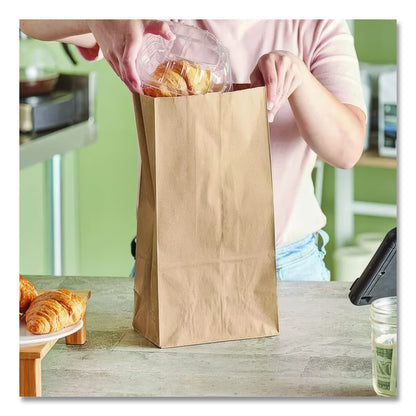 Grocery Paper Bags, 12# Size, 40# Basis Weight, 7" x 4.38" x 13.75", Kraft, 500/Bundle