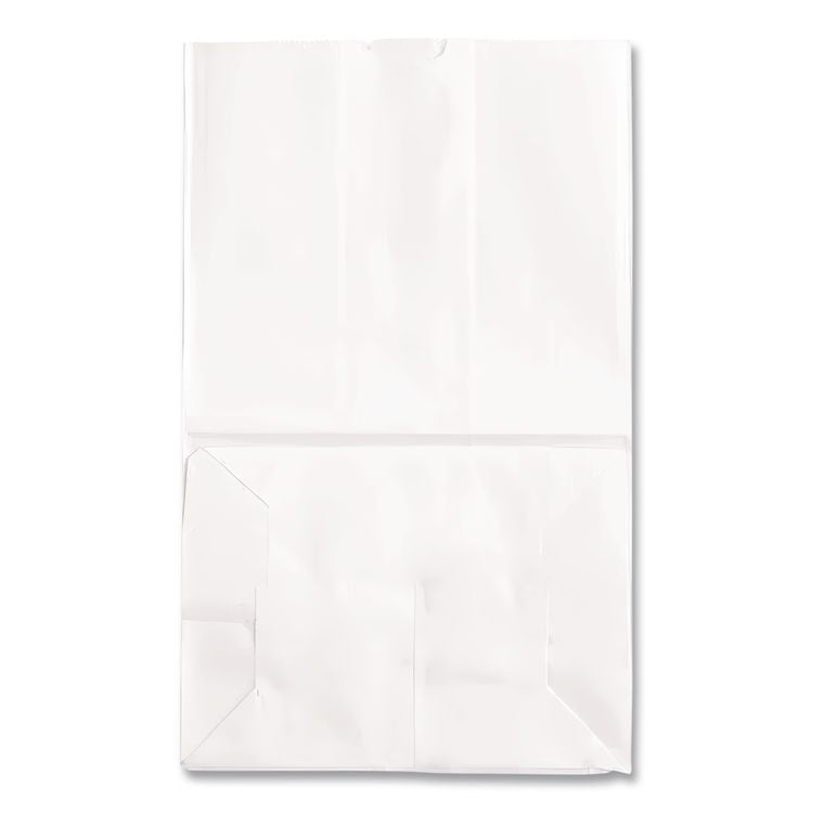 Grocery Paper Bags, 20# Squat Size, 40# Basis Weight, 8.13" x 5.88" x 12.5", White, 500/Bundle