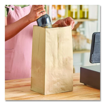 Grocery Paper Bags, 2# Size, X-Heavy-Duty, 50# Basis Weight, 4.13" x 2.63" x 7.88", Kraft, 250 Bags/Pack, 2 Packs/Bundle
