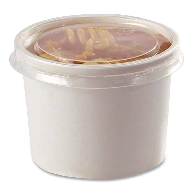 Plastic High Heat Vented Lid, Fits 16 oz to 32 oz Containers, White, 50/Bag, 10 Bags/Carton