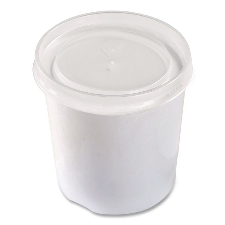 Plastic High Heat Vented Lid, Fits 16 oz to 32 oz Containers, White, 50/Bag, 10 Bags/Carton