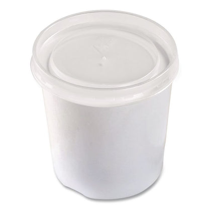 Plastic High Heat Vented Lid, Fits 16 oz to 32 oz Containers, White, 50/Bag, 10 Bags/Carton