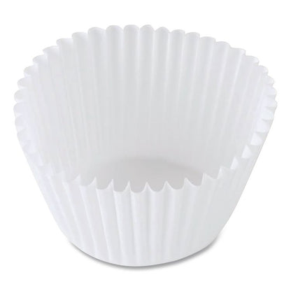 Fluted Bake Cups, 2.25" Diameter x 1.88" h, White, Paper, 500/Pack, 20 Packs/Carton