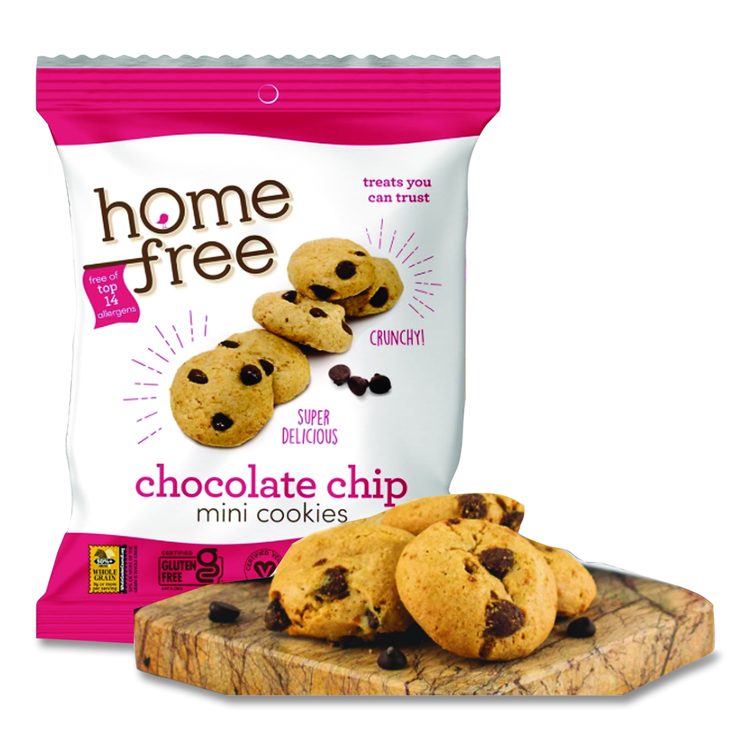 Gluten Free Chocolate Chip Mini Cookies, 1.1 oz Pack, 30/Carton