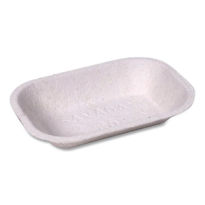 Savaday Molded Fiber Food Tray, 4 x 6, Beige, Paper, 250/Bag, 4 Bags/Carton