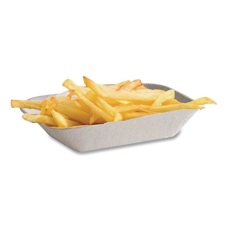 Savaday Molded Fiber Food Tray, 4 x 6, Beige, Paper, 250/Bag, 4 Bags/Carton