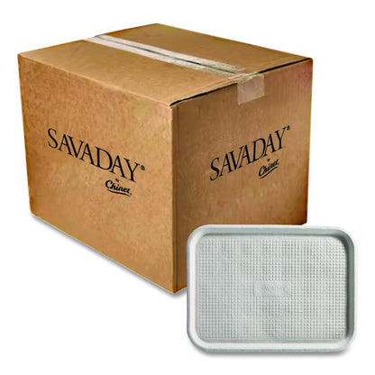 Savaday Molded Fiber Flat Food Tray, 16 x 12, White, Paper, 200/Carton