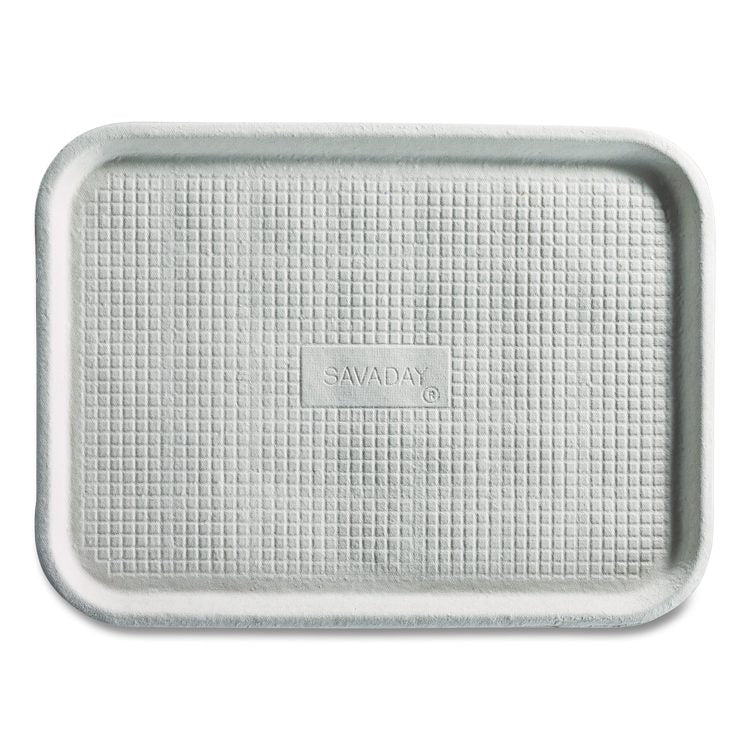 StrongHolder Molded Fiber Food Trays, 9 x 12 x 1, Beige, Paper, 250/Carton