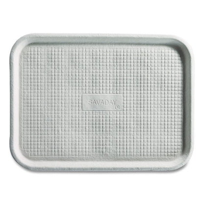 StrongHolder Molded Fiber Food Trays, 9 x 12 x 1, Beige, Paper, 250/Carton