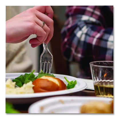 Paper Dinnerware, Plate, 8.75" dia, White, 500/Carton
