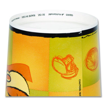 Streetside Squat Paper Food Container, Streetside Design, 16 oz, 25/Bag, 20 Bags/Carton