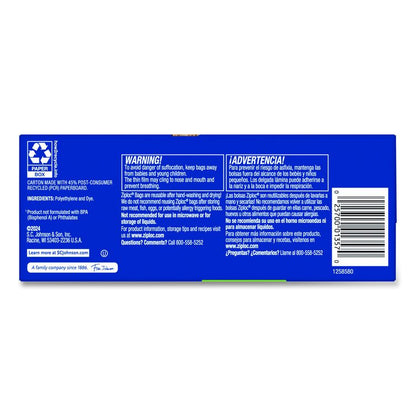 Resealable Sandwich Bags, 1.2 mil, 6.5" x 5.88", Clear, 105 Bags/Box, 12 Boxes/Carton