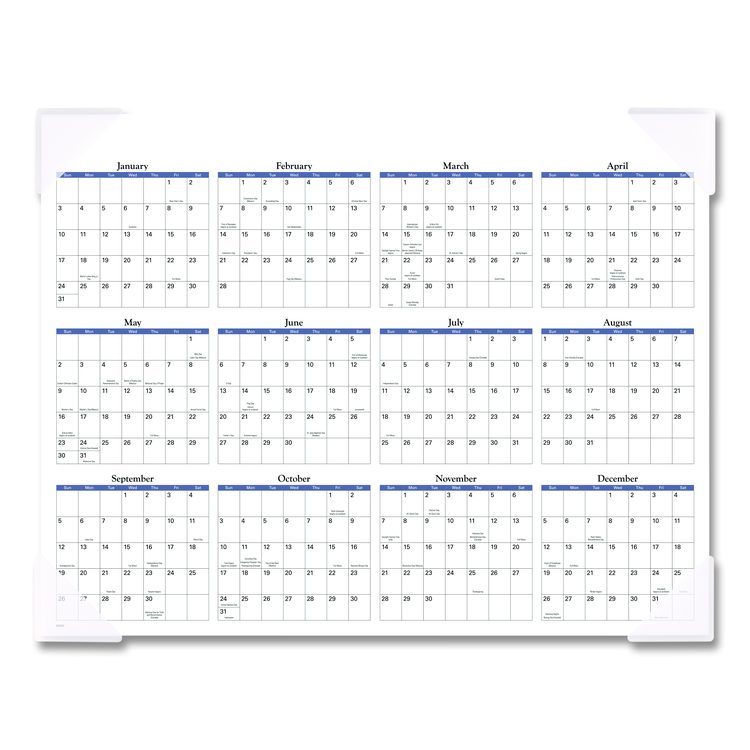 Landscape Panoramic Desk Pad, Landscapes Photography, 22 x 17, White Sheets, Clear Corners, 12-Month (Jan to Dec): 2026