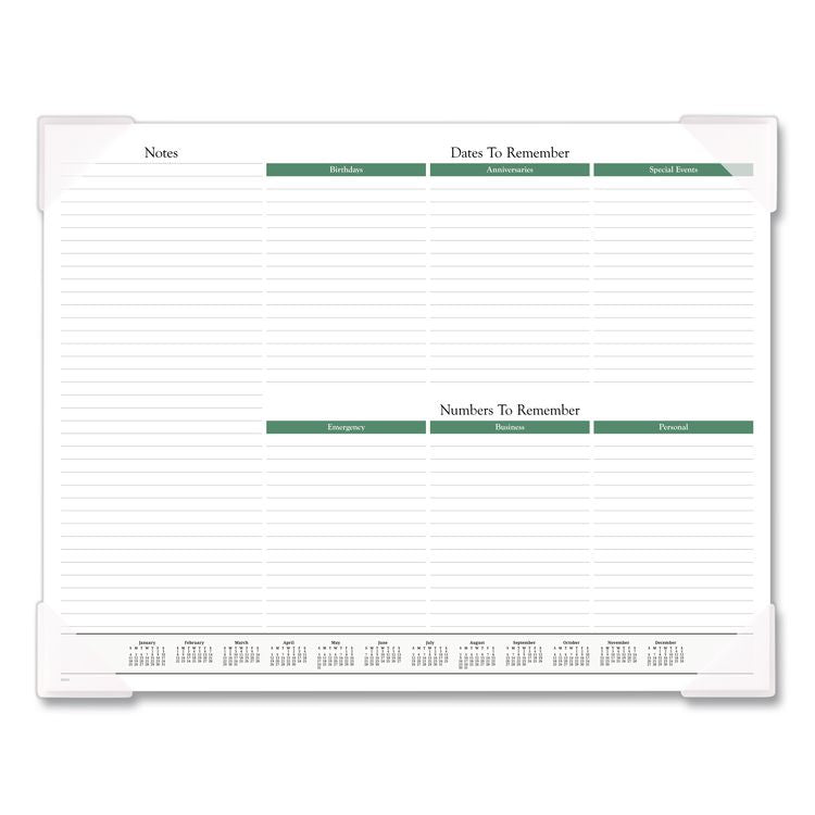 Seascape Panoramic Desk Pad, Seascape Panoramic Photography, 22 x 17, White Sheets, Clear Corners, 12-Month (Jan-Dec): 2026