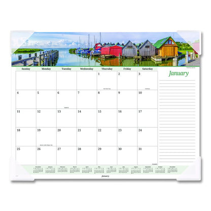 Seascape Panoramic Desk Pad, Seascape Panoramic Photography, 22 x 17, White Sheets, Clear Corners, 12-Month (Jan-Dec): 2026