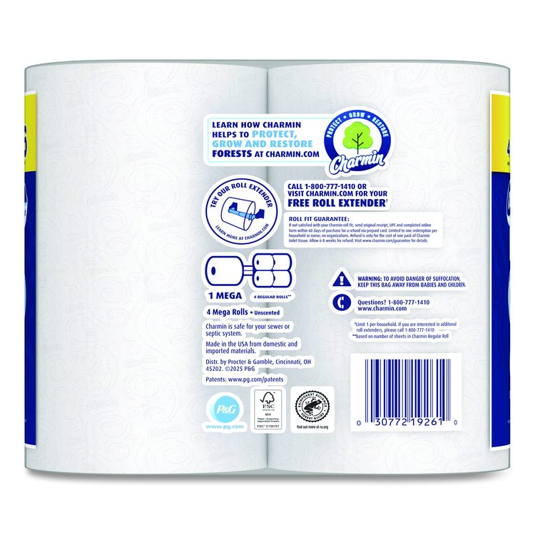 Ultra Soft Bathroom Tissue, Septic Safe, 2-Ply, White, 208 Sheets/Roll, 4 Rolls/Pack