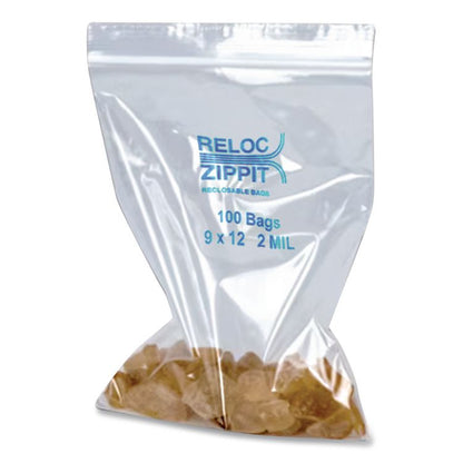 Zippit Resealable Bags, 2 mil, 9" x 12", Clear, 1,000/Carton