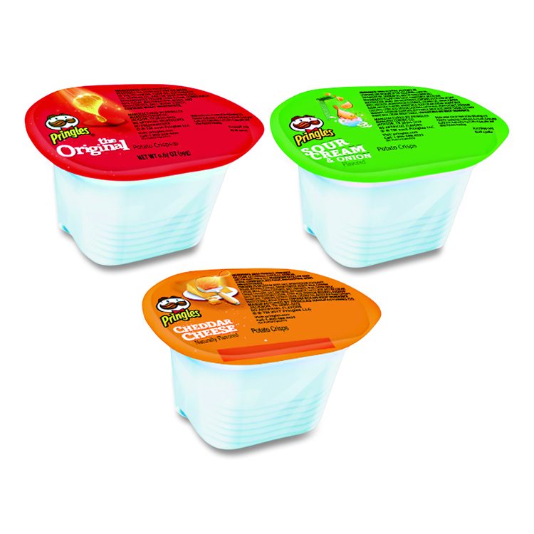 Potato Chips, Assorted, 0.67 oz Tub, 18 Tubs/Box, 2 Boxes/Carton