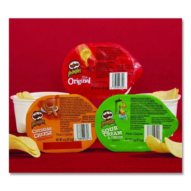 Potato Chips, Assorted, 0.67 oz Tub, 18 Tubs/Box, 2 Boxes/Carton