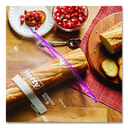 Slider Food Storage Bags, Jumbo, 0.9 mil, 14.38" x 9", Clear, 12 Bags/Box, 9 Boxes/Carton