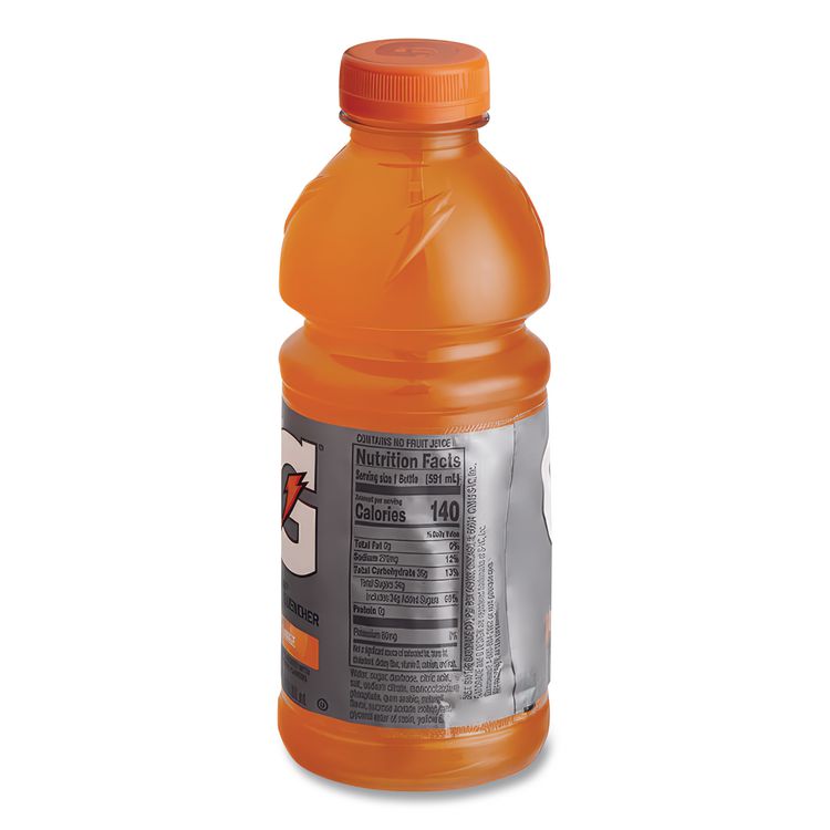 G-Series Perform 02 Thirst Quencher, Orange, 20 oz Bottle, 24/Carton