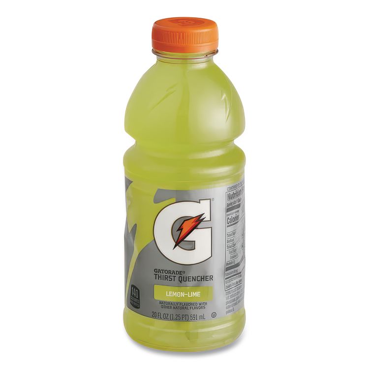 G-Series Perform 02 Thirst Quencher Lemon-Lime, 20 oz Bottle, 24/Carton