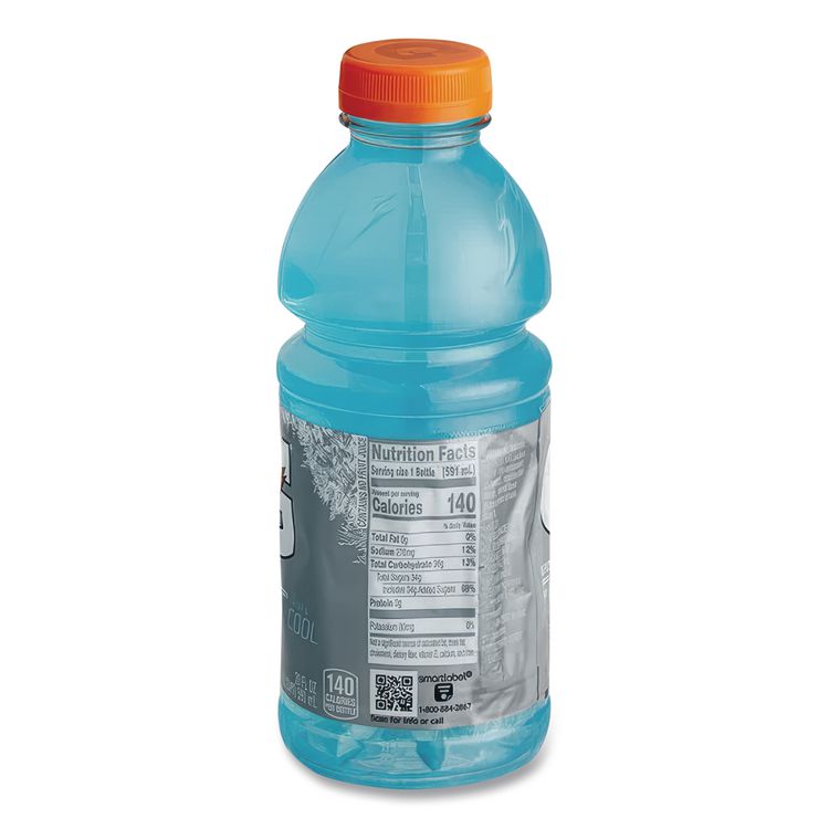 G-Series Perform 02 Thirst Quencher, Glacier Freeze, 20 oz Bottle, 24/Carton