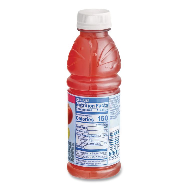 100% Juice, Ruby Red Grapefruit, 10 oz Bottle, 24/Carton