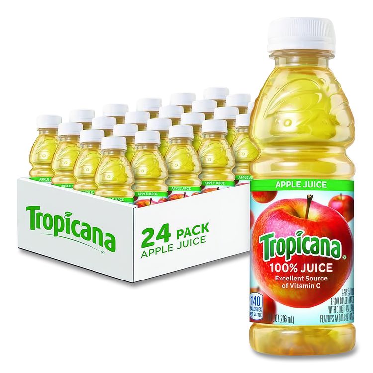 100% Juice, Apple, 10 oz Bottle, 24/Carton