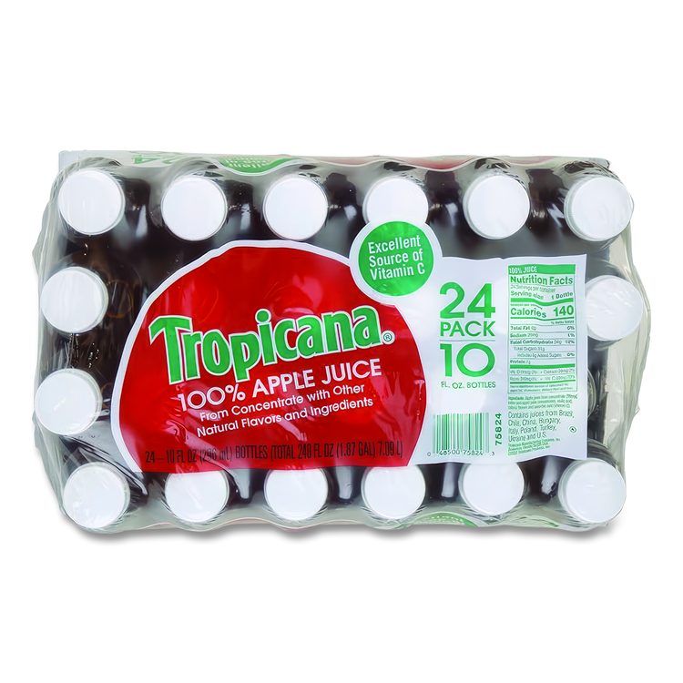 100% Juice, Apple, 10 oz Bottle, 24/Carton