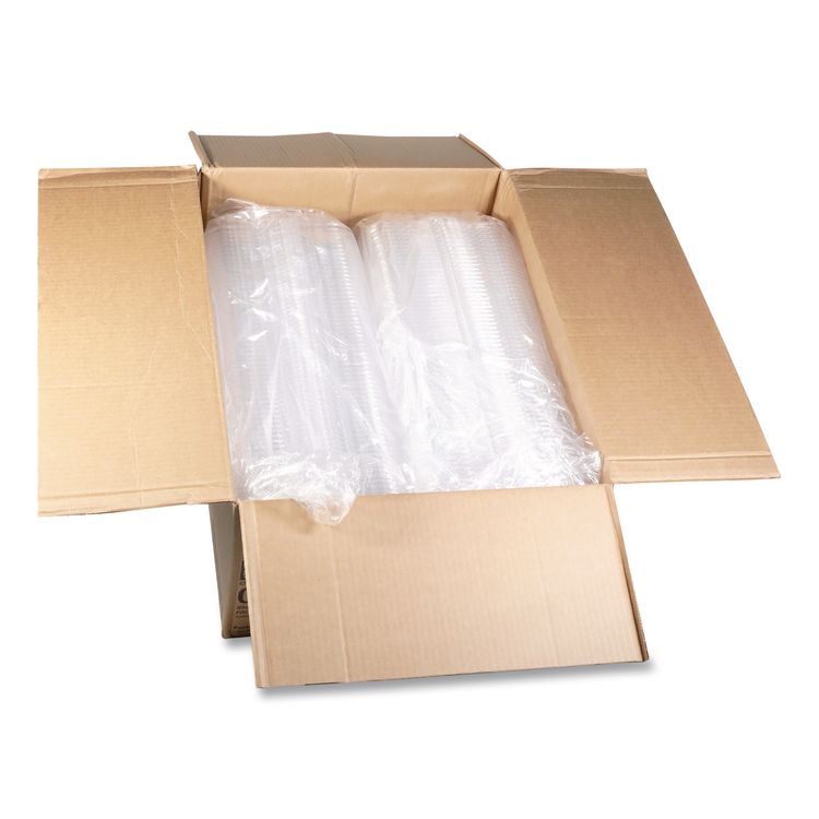 OPS Dome-Style Lid, 17S Shallow Dome, 8.3 x 4.8 x 1.5, Clear, Plastic, 252/Carton