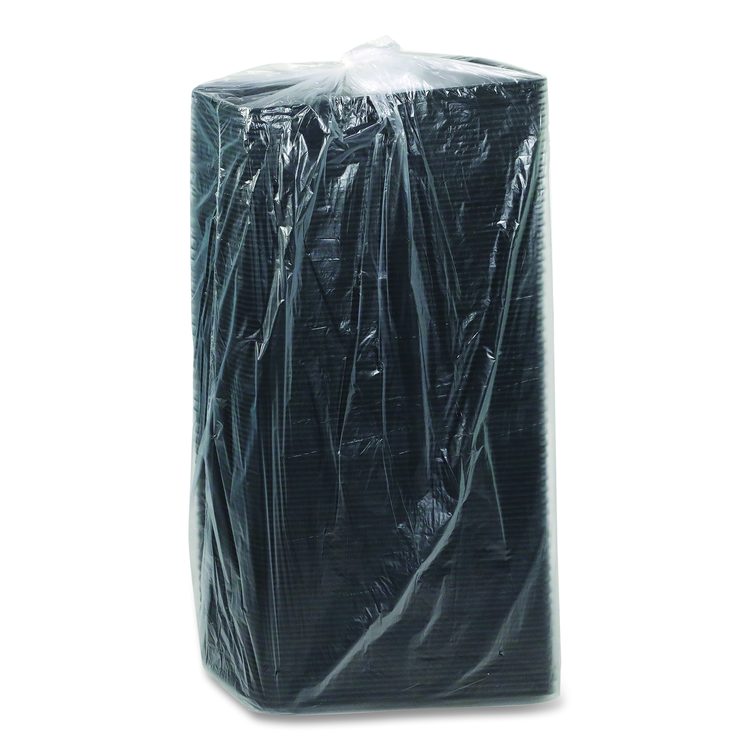 Supermarket Tray, #7S, 14.62 x 5.62 x 0.67, Black, Foam, 250/Carton