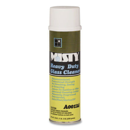 Heavy-Duty Glass Cleaner, 19 oz Aerosol Spray, 12/Carton