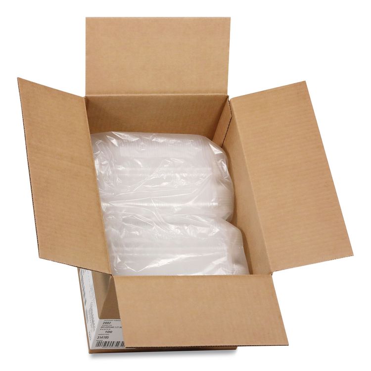 ClearView Bakery Cupcake Container, 2 Compartments, 6.75 x 4 x 4, Clear, Plastic, 100/Carton