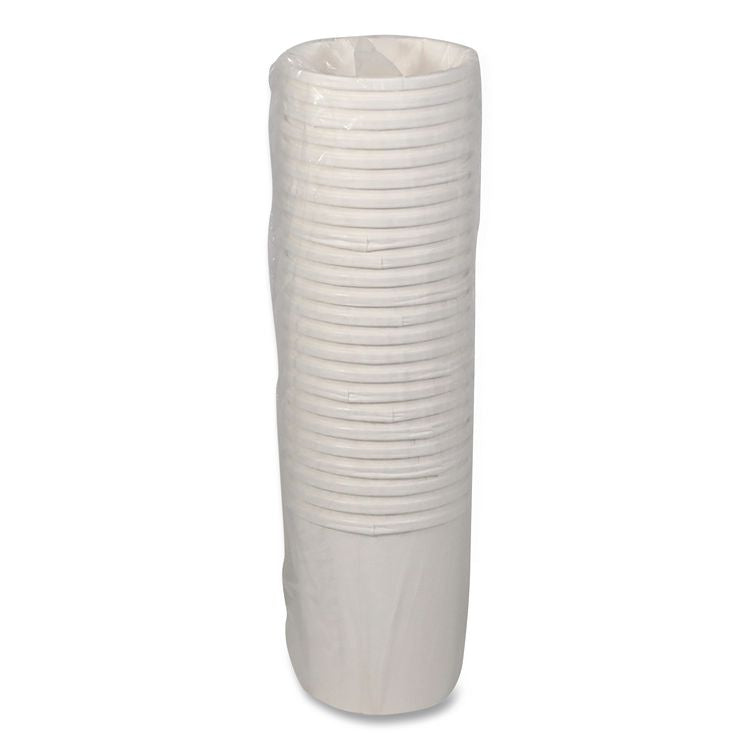 Paper Round Food Container, 32 oz, 4.5" Diameter x 5.1" h, White, 500/Carton