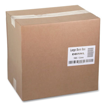 Paperboard Barn Box with Handle, 9 x 5.9 x 3.1, Basketweave, Paper, 150/Carton