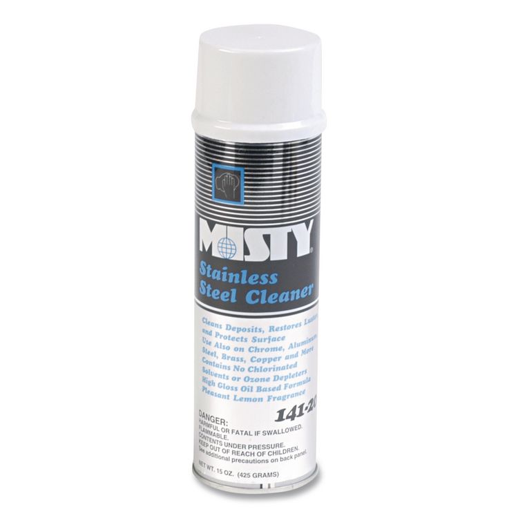 Stainless Steel Cleaner and Polish, 15 oz Aerosol Spray, 12/Carton