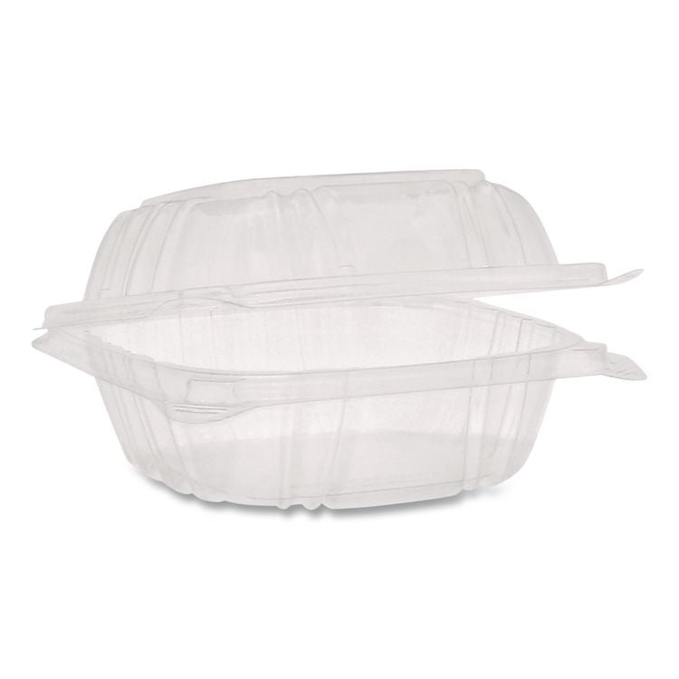 SENSATION SmartLock Hinged Lid Container, 5.2 x 5.3 x 2.56, Clear, Plastic, 375/Carton