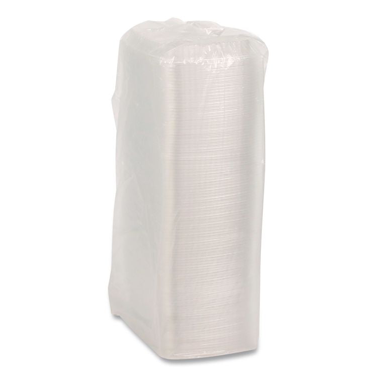 Showcase Deli Container Lid, Dome Lid For 3-Compartment 48/64 oz Containers, 9 x 7.4 x 1, Clear, Plastic, 220/Carton