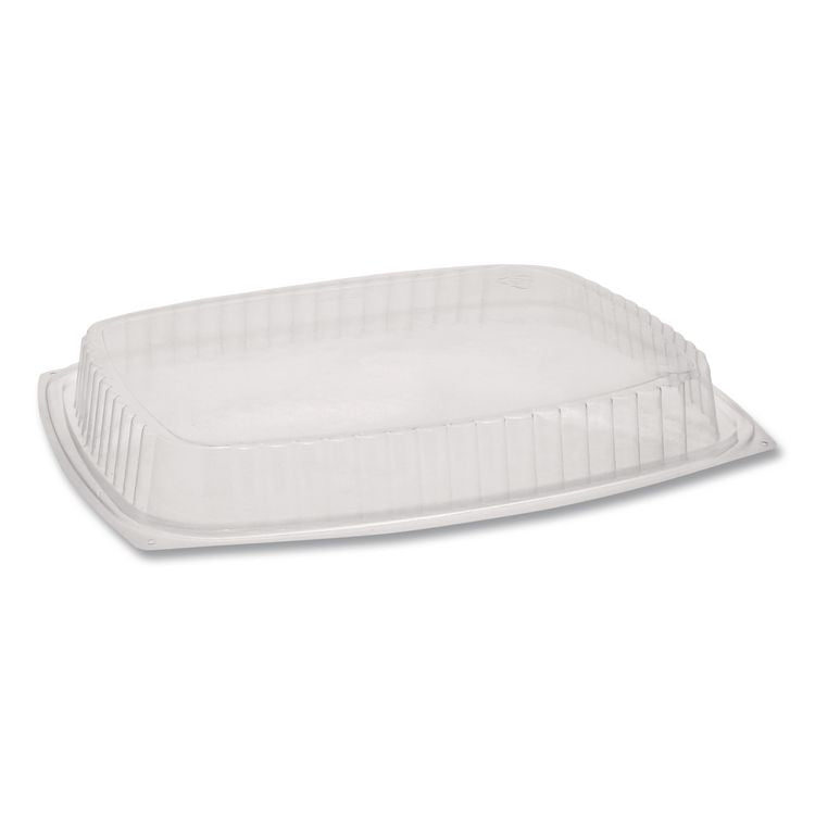 Showcase Deli Container Lid, Dome Lid For 3-Compartment 48/64 oz Containers, 9 x 7.4 x 1, Clear, Plastic, 220/Carton
