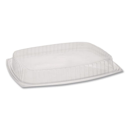 Showcase Deli Container Lid, Dome Lid For 3-Compartment 48/64 oz Containers, 9 x 7.4 x 1, Clear, Plastic, 220/Carton