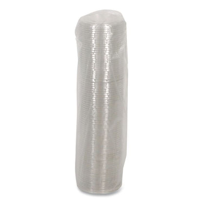 EarthChoice Strawless RPET Lid, Flat Lid, Fits 9 oz to 20 oz "A" Cups, Plastic, Clear, 1,020/Carton