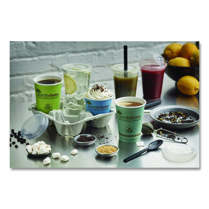 EarthChoice Strawless RPET Lid, Flat Lid, Fits 9 oz to 20 oz "A" Cups, Plastic, Clear, 1,020/Carton
