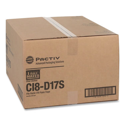 OPS Dome-Style Lid, 17S Deep Dome, 8.3 x 4.8 x 2.1, Clear, Plastic, 250/Carton