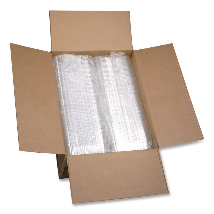 OPS Dome-Style Lid, 17S Deep Dome, 8.3 x 4.8 x 2.1, Clear, Plastic, 250/Carton